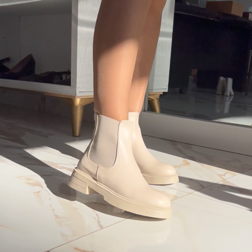 Alina Leather Ankle Boots