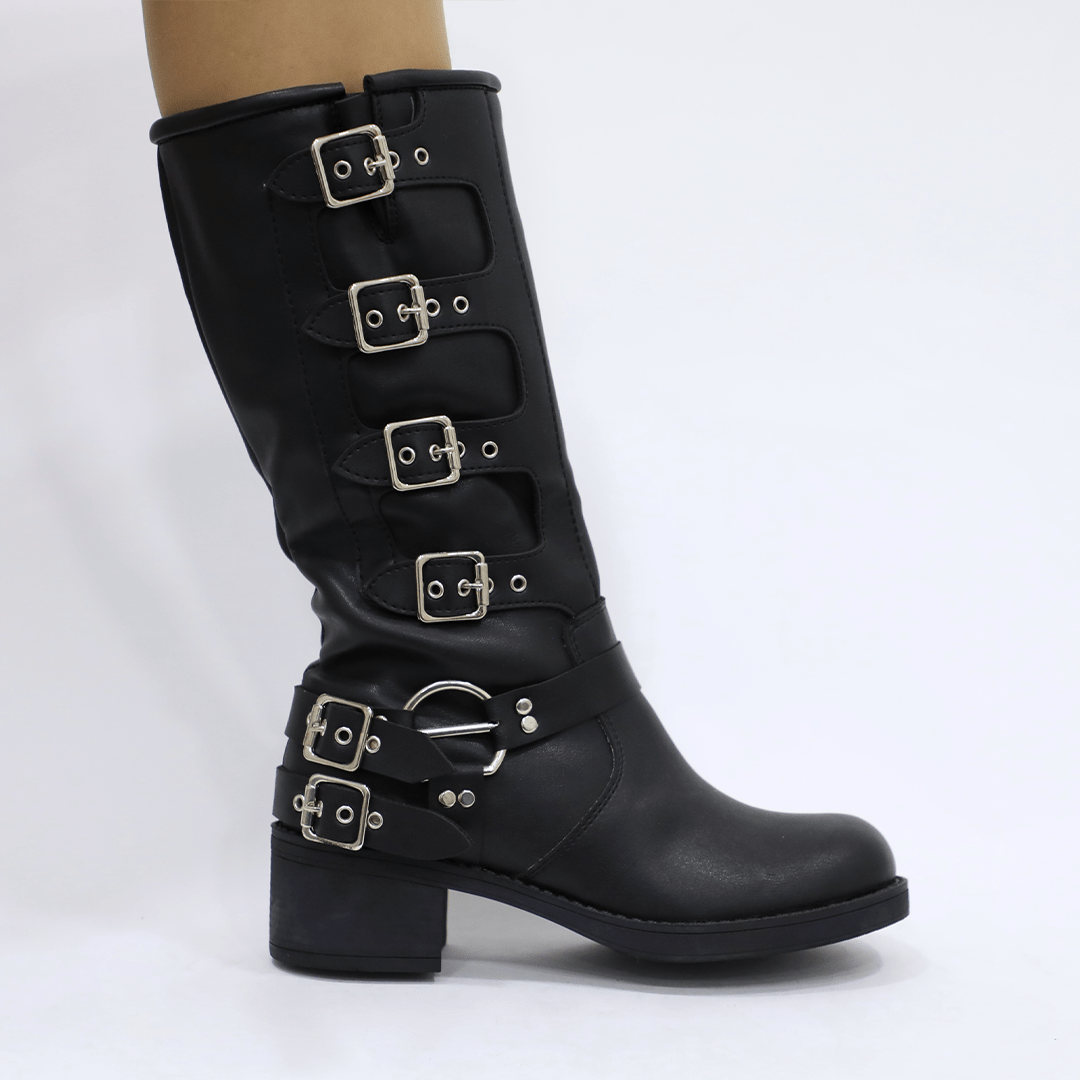 Kian Knee High Biker Boots