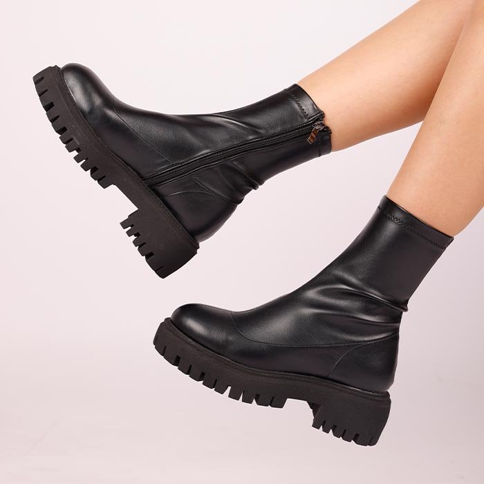 Platform Leather Boots